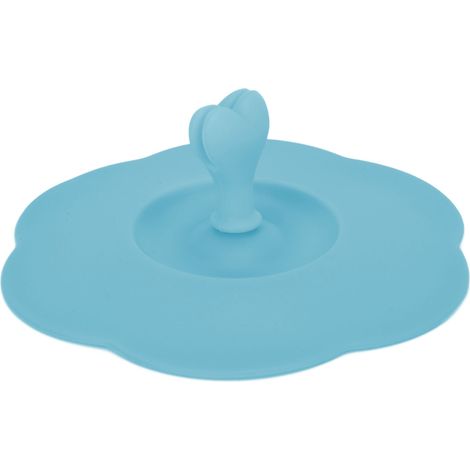 Couvercle en Silicone pour Tasse, Résistant à la Chaleur et au Froid, Anti-Poussière pour Cuisine et Maison, Bleu (1/5)