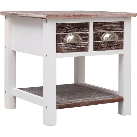 Table d'appoint-Table basse-Table Salon Marron 40x40x40 cm Bois de Paulownia 569915 (1/5)