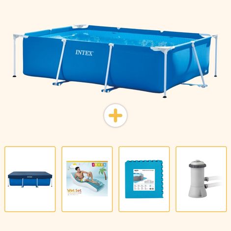 Intex Piscine Tubulaire Rectangulaire - 300x200x75 cm - 5-pièces S129 (1/5)