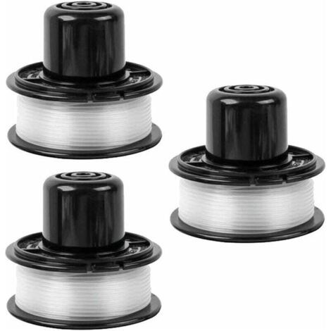 A6226 Bobine de fil pour Black et Decker GL360 / GL310 / GL250 / GL360SB Coupe Bordure, Bobine de fil Rechange pour Black and Decker a6226 gl360 débroussailleuse sans fil 1,6 mm 6,0 m (3pcs) (1/4)