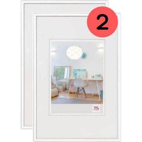 Cadre photo blanc 29,7 x 42 cm (DIN A3) Double Pack, Cadre en plastique KV342WD (1/5)