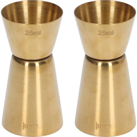 à cocktail double en acier inoxydable doré verre doseur pour