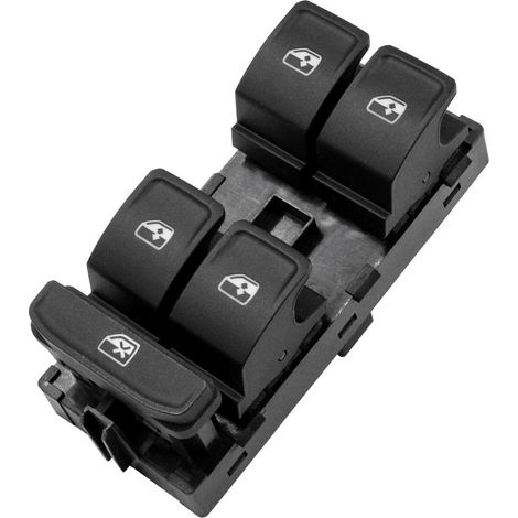 Power Master 5G0959857D Interrupteur de fenêtre 8 broches pour VW Golf 7 Passat B7 Tiguan Touran Arteon Seat Leon Noir mat (1/5)