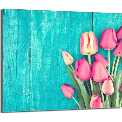 Protezione per piano cottura in vetro 60x52 Tulipani (1/5)