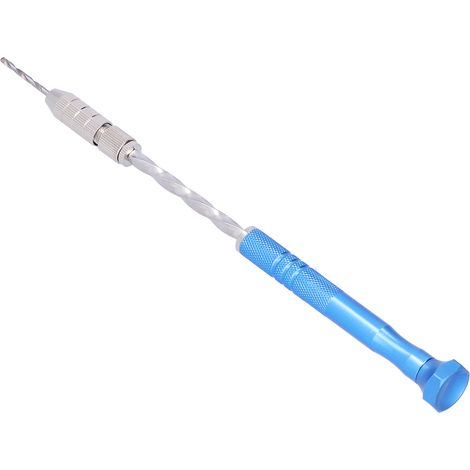 Perceuse manuelle pour la sculpture de bijoux, outil de perçage et de poinçonnage en acier inoxydable bleu pour le travail du bois (1/5)