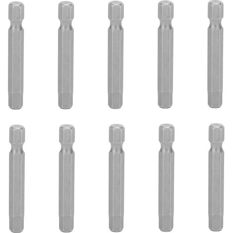 Lot de 10 embouts de vissage hexagonaux magnétiques S1/4 pour atelier industriel (1/5)