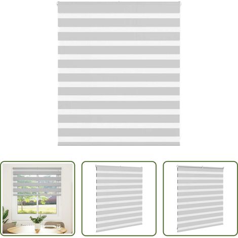 Doppelrollo -  Doppelrollo Hellgrau 130x100 cm Stoffbreite 125,9 cm Polyester (1/5)