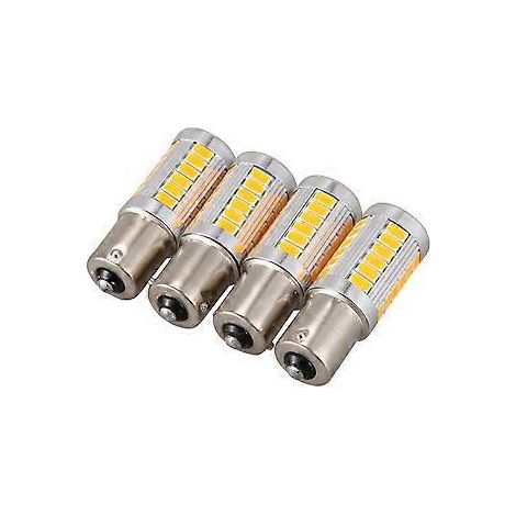 4 Stück bernsteinfarbene 1156PY BAU15S PY21W LED 33SMD Auto-Blinkerbirne Y