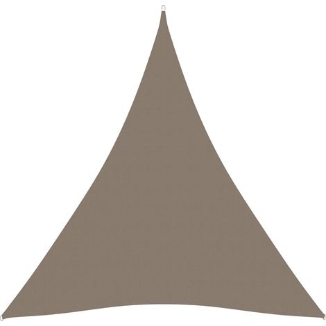 Vela parasole triangolare in tessuto Oxford 6 x 6 x 6 m tortora 020009952