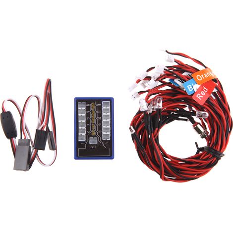 Nouveau système de lumière clignotante 12 LED pour voitures RC G.T.POWER Smart PPM/FM/FS 2,4 G camions échelle 1/10ème partie plus petite (lumière G.T.POWER, 12 lumières, lumière intelligente) (1/5)