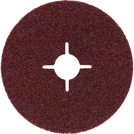 METABO 624123000 - Disco di fibra Normale in ossido di alluminio Rotondo scanalato in metallo 180 mm grana 16 (Confezione di 25 pezzi).