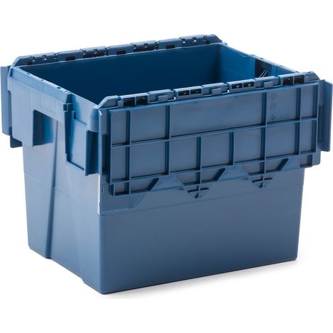 Caja plástica industrial Integra con tapa de 28 litros