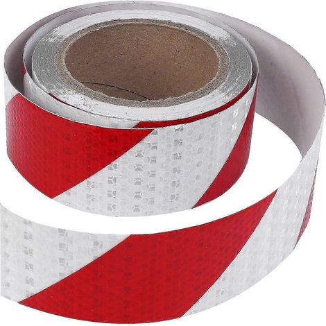 Ruban adhésif réfléchissant de sécurité (10 m x 5 cm) – Bande réfléchissante pour signalisation routière (1/5)