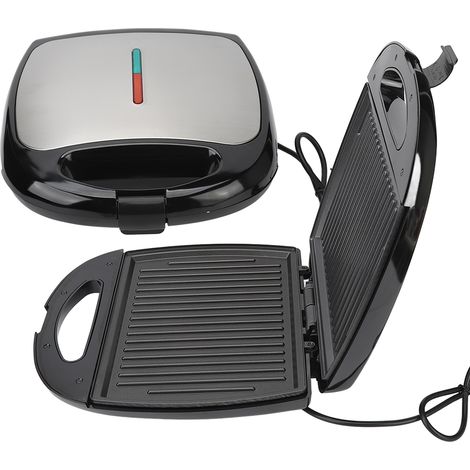 Appareil à sandwichs 1000 W, plaque antiadhésive, double face, presse à panini électrique, grill pour petit-déjeuner et pique-nique (1/5)