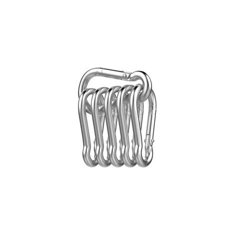 Mousquetons, Mousqueton à Ressort en Acier Inoxydable 304, Mousqueton pour hamacs, Camping, pêche, auvents(6pcs) (1/5)