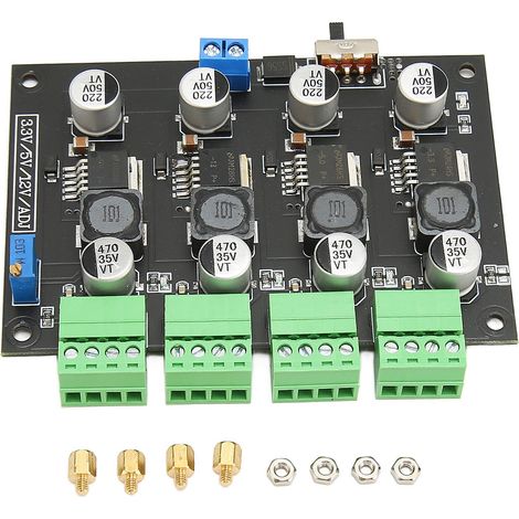 Module d'alimentation à découpage multicanal LM 2596, tension de sortie réglable 3,3 V, 5 V et 12 V (ADJ). (1/5)