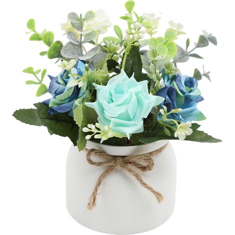 Compositions de fleurs artificielles en pot, centre de table, fausses fleurs (1/5)