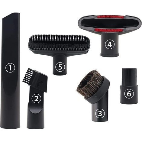 6 Pièces Accessoires pour Aspirateur, Convient aux Aspirateurs de Calibre 32 mm et 35 mm, pour Embout Aspirateur Karcher, , Hoover, Xoiture, Bosch, Miele (1/4)