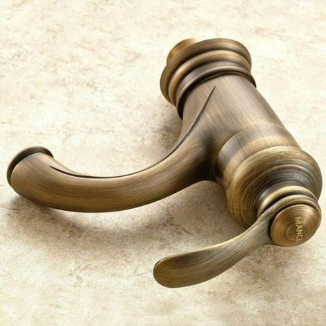 Antique Retro Robinet De Bain Bassin Européen Chaud Et Froid Lavabo De La Salle De Bains Mitigeur en Bronze Finition Cruches (1/5)