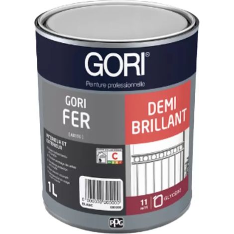Peinture - GORI - Fer Blanc - Demi-brillant - Antirouille - 1 L