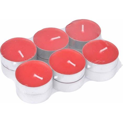 Lot de 12 Bougies Chauffe-Plat "Essentiel" 3,5cm Fraise