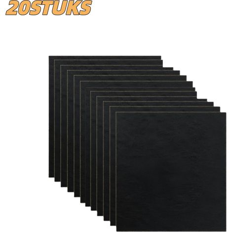Lot de 20 éponges à charbon actif pour filtres de rechange de bac à litière pour chat avec fonction anti odeurs couleur noire (1/5)