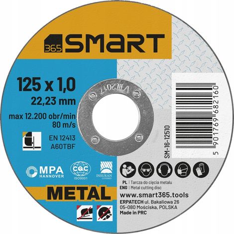 Disco de corte smart sm-16-12510 125 mm 1 mm