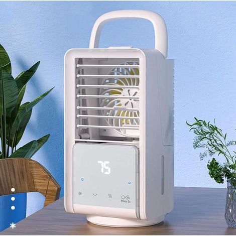 Rafraîchisseur d'air - - Mini climatiseur portable - Blanc - 1029 g - 700 ml