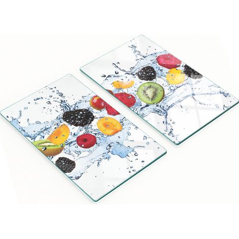 Multifunktionale, dekorative Glasplatten für die Küche, Obst- und Wasserspiele, 2 x 30 x 52 cm (1/5)