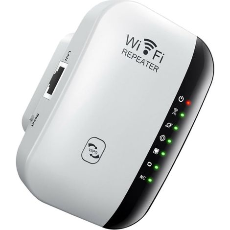 Répéteur WiFi Puissant 300m Routeur Extensible Amplification du Signal Wi-FI sans Fil pour Grandes Maisons et Prévention Perte de Signal en Plastique Blanc (1/5)