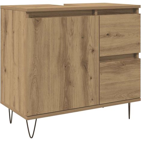 Maison Exclusive - Waschbeckenunterschrank Artisan-Eiche 65x33x60