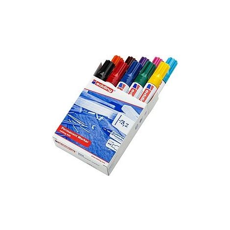 Edding 500 marcador permanente Punta de cincel Negro, Azul, Marrón, Verde, Azul claro, Naranja, Rosa, Rojo, Violeta, Amarillo 10 pieza(s)