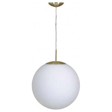 Global Pendant Lamp 1xe27 White/gold 20d de FABRILAMP.