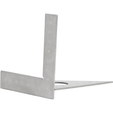 Équerre triangulaire en acier inoxydable, 90° 45°, outil de mesure pour menuiserie, disposition carrée (1/5)