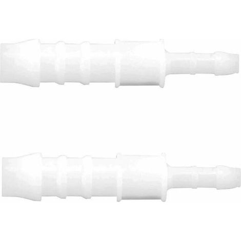 2 conectores de manguera con junta en I recta de 8 mm de diámetro + adaptador reductor de 4 mm para tubería de combustible de cortacésped, tractor, coche o scooter.