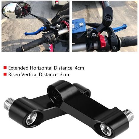 Coffret outillage 10mm 8mm Adaptateur Extension de Miroir Rétroviseur Moto Kit Mont Extenseur Élévateur HB057 (1/4)