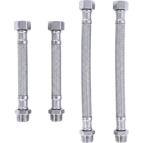 Flexible Robinet 4 Pièces Tuyau Robinet Cuisine Raccords Rallonge (1/5)