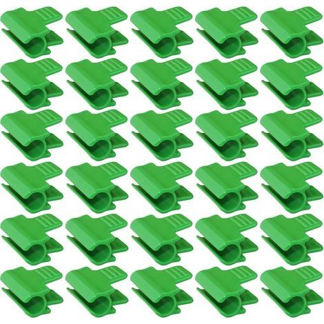 30pcs 8mm Serre Pinces Plante Clips pour Jardin Ombrage Net,Tube de Serre Clip de Film de Serre Pince à Effet de Serre Pince à Filet en Plastique (1/4)