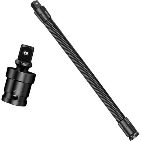 Longueur Option Clé Extension Tige avec Tête Rotative 360 AntiVibration Entraînement 1/2" Tige Flexible Outil Électrique Club Flexible (1/4)