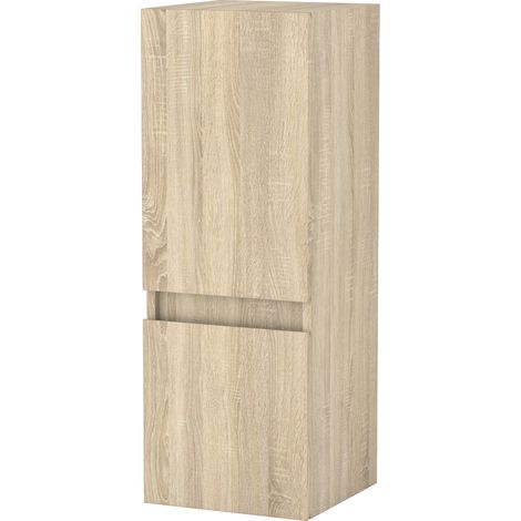 Aica Colonne de salle de bain + 2 Porte, Compartiment,30 x 30 x 83 cm,Chêne