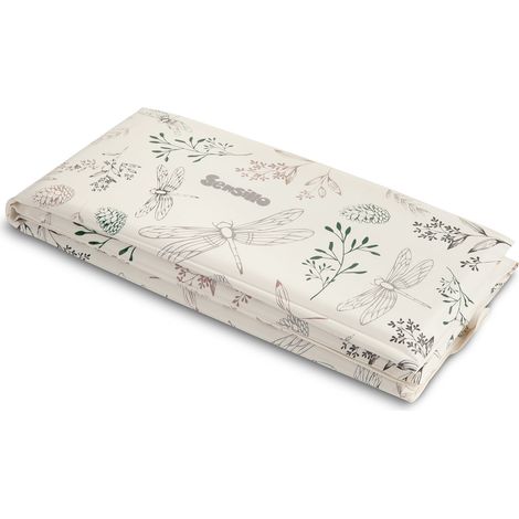 Tapis de change touristique à motif botanique de libellule (1/4)