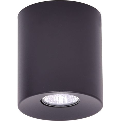 Spot plafonnier tube noir métal Kaja HORN GU10, 1 point (1/3)