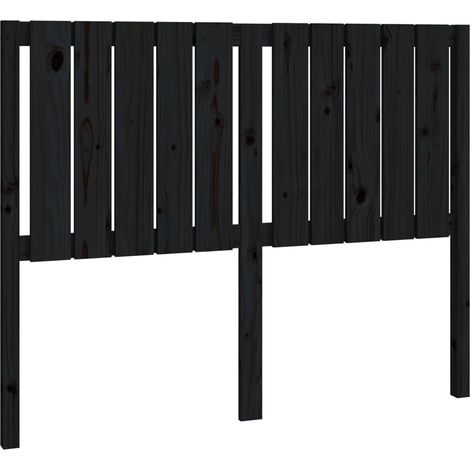 Cabecero complemento de dormitorio mueble 125,5 x 4 x 100 cm madera de pino negro TDL0202344 (1/4)