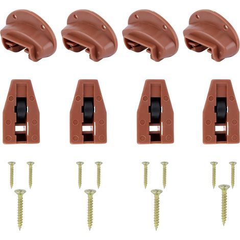 Kit de 4 Guides de Rail de Tiroir en Plastique, Pièces de Rechange Pratiques pour Tiroir à Montage Central Tiroir (1/5)