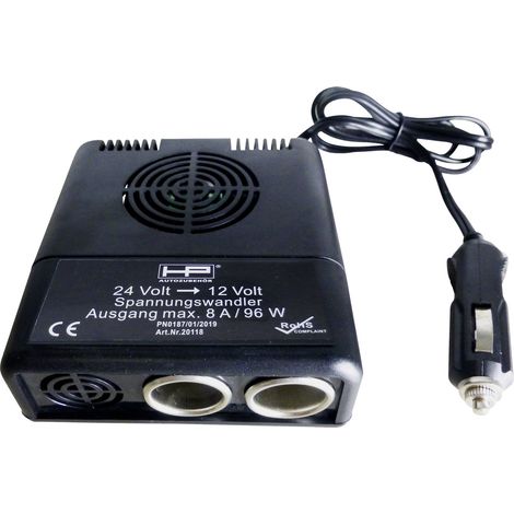 HP Autozubehör 20118 24V  12V Spannungswandler 96 W 1 St. (L x B x H) 11.5 mm x 11 cm x 4.5 cm Ausg