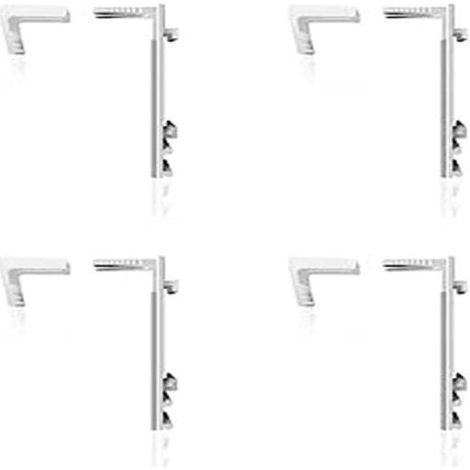 Crochets pour stores plissés sans perage de 36 mm, supports et fixations faciles à installer, accessoires pour rideaux (10 pièces) (1/5)