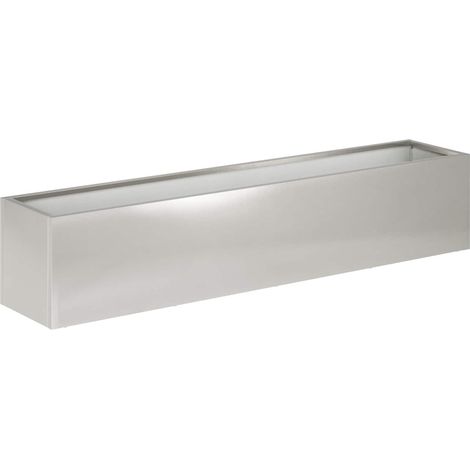Garden Planter Silver 80 x 20 x 20 cm Stainless Steel vidaXL