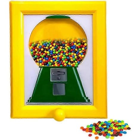 Cadre à bonbons jaune pratique - Cadre photo amusant avec distributeur de bonbons pour les fêtes et les cadeaux (1/5)