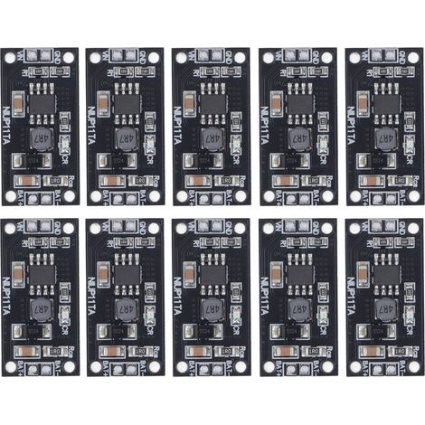 2S NiMH/NiCd-Akkuladegerät (10 Stück), PCB-Lademodul für wiederaufladbare Akkus, Ladeplatine mit Schutzschaltung, 10er-Packung (1/5)