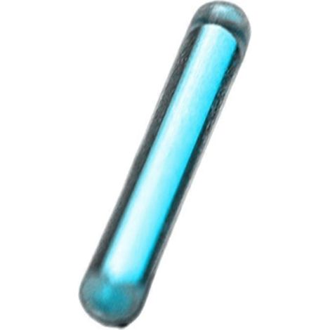 Lampe de signalisation (sans gaz), tube lumineux en verre, outil de survie en extérieur - 2 x 12 mm - Bleu glacier (1/5)